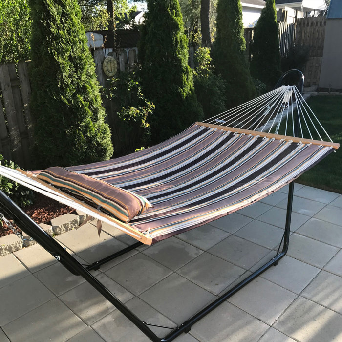 Arlmont & Co. Harrington Double Hammock with Stand & Reviews Wayfair